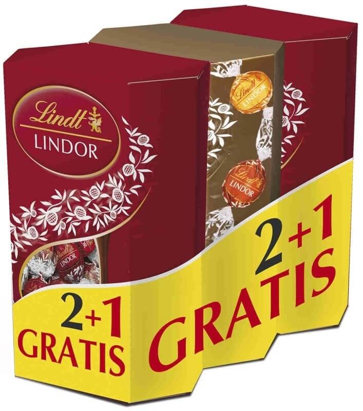Lindor Pack 2 + 1 Gratis 3x200G – Cajas de Bombones para Disfrutar y Compartir