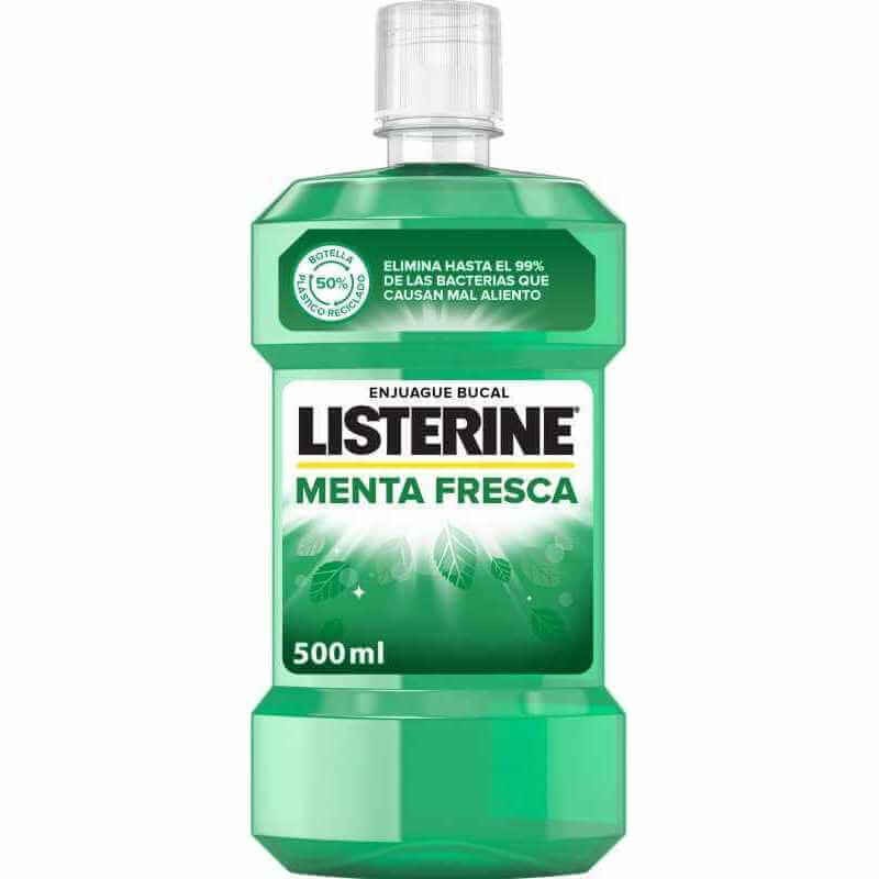 Listerine Menta Fresca Enjuague Bucal 500 ml - Protección y Frescura Diaria