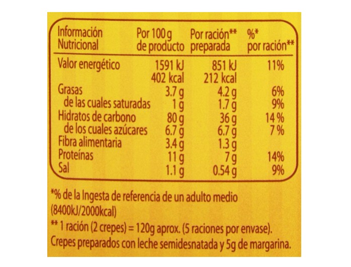 Maizena Crepes 198 g – Mezcla Lista para Crepes Perfectos en Minutos
