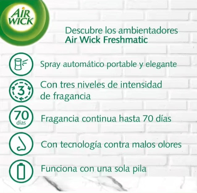 Air Wick Freshmatic Recambios Delicias de Verano 250 ml - Pack de 6