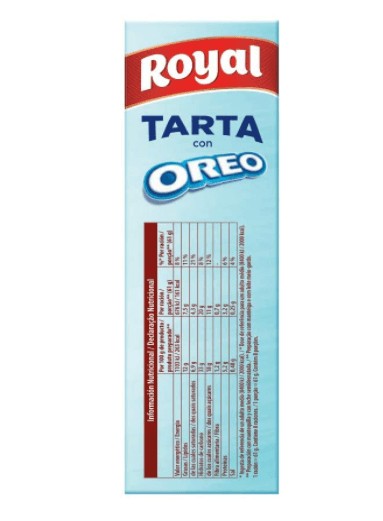 Royal Tarta con Oreo 215 g - El Postre Perfecto para Disfrutar con los Tuyos