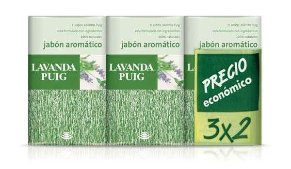 Lavanda Puig Jabón Aromático Pack 3 x 125 Gr