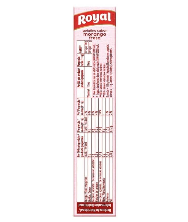 Royal Gelatina Sabor Fresa 114 gr