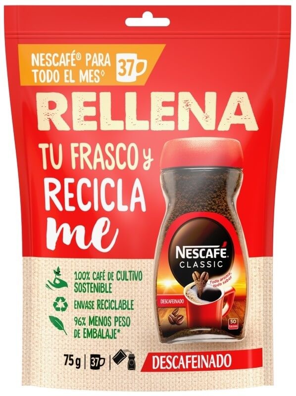 Nescafe Rellena Tu Frasco y Recicla me 75 Gr
