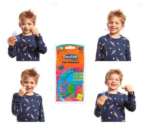 DenTek Kids Fun Flossers Hilo Dental Infantil con Mango 40U – Diversión y Cuidado Dental para los Más Pequeños