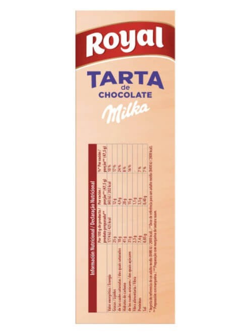 Royal Tarta de Chocolate Milka 350 gr