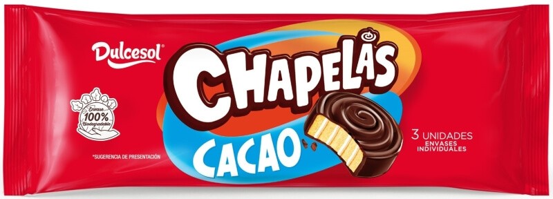Dulcesol Chapelas Choco 3 Und 135 Gr