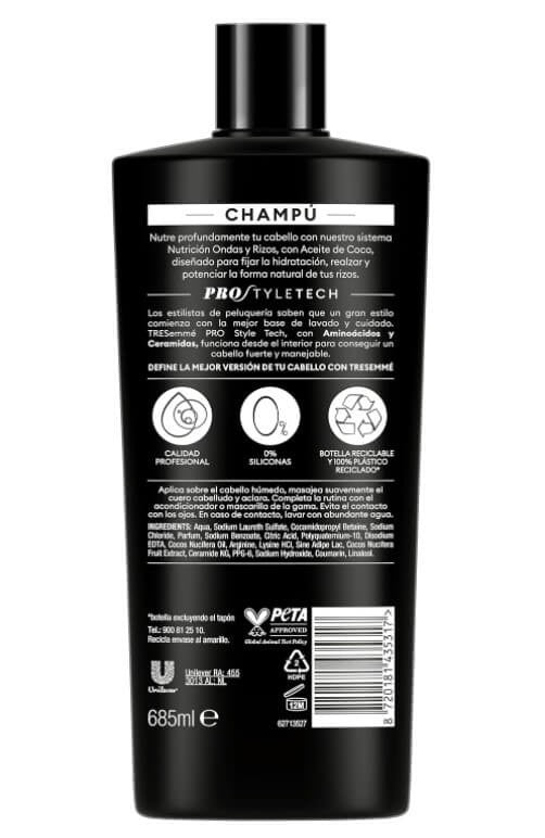 Tresemmé Champú Nutrición Ondas y Rizos 685 ml