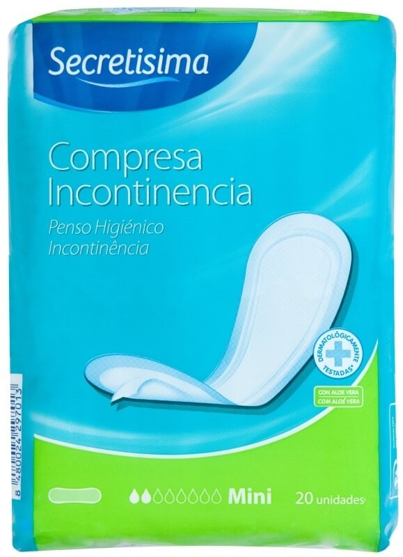 Secretisima Compresa Incontinencia Mini 20 Unidades – Protección Discreta y Confort Todo el Día