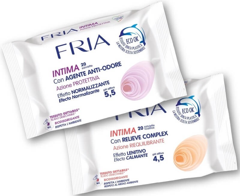 Fria Toallitas Intima con Agente Anti-Odore Azione Protettiva 20 Und