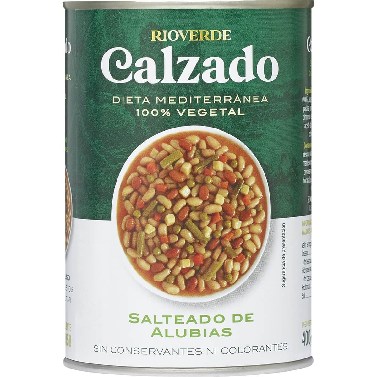 Rioverde Calzado Salteado de Alubias 400g - Sabor Mediterráneo 100% Vegetal y Natural