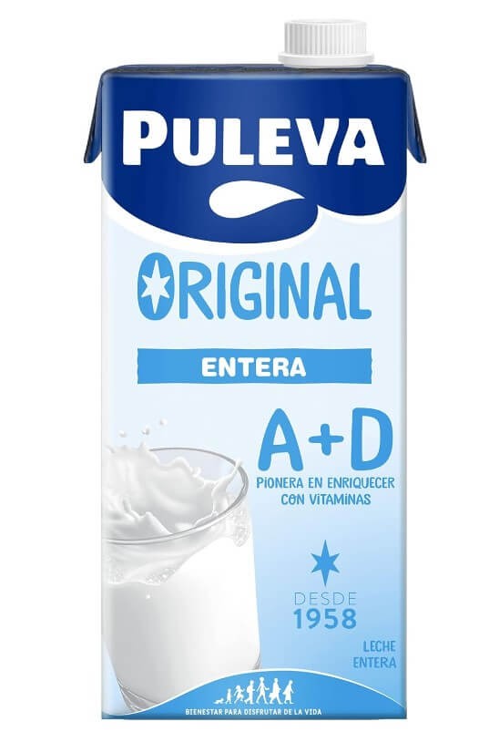 Puleva Leche Entera Pack 6 x 1 L - Calidad y Sabor en Cada Vaso