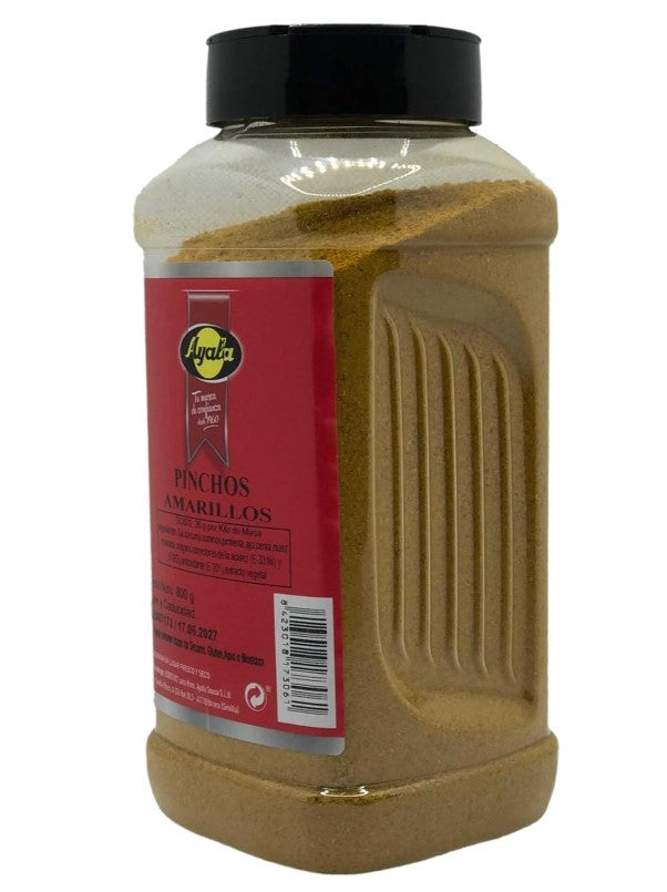 Ayala Pinchos Amarillos 800 g - Sazonador Profesional para Auténtico Sabor en tus Pinchos y Marinados