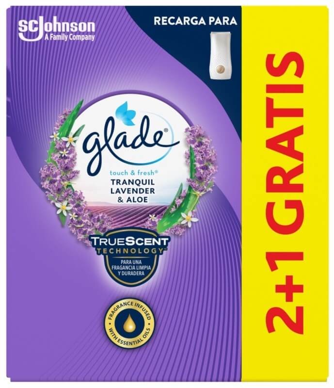 Glade Rec Tranquil Lavander & Aloe 2+1 Gratis 3x2