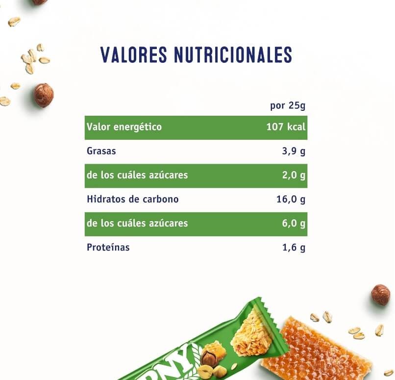 Corny Barritas de Cereales con Avellanas Pack 6 x 25 gr