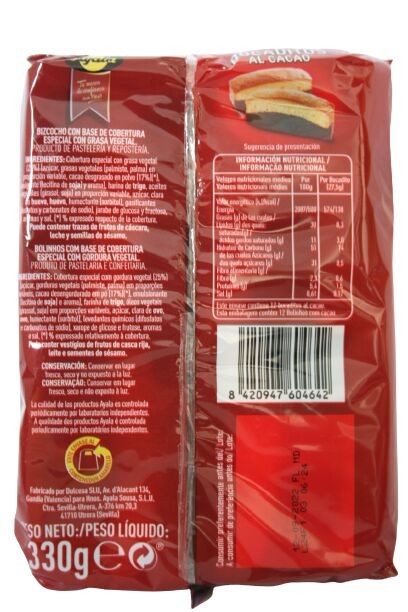 Ayala Bocaditos al Cacao 12U 330G