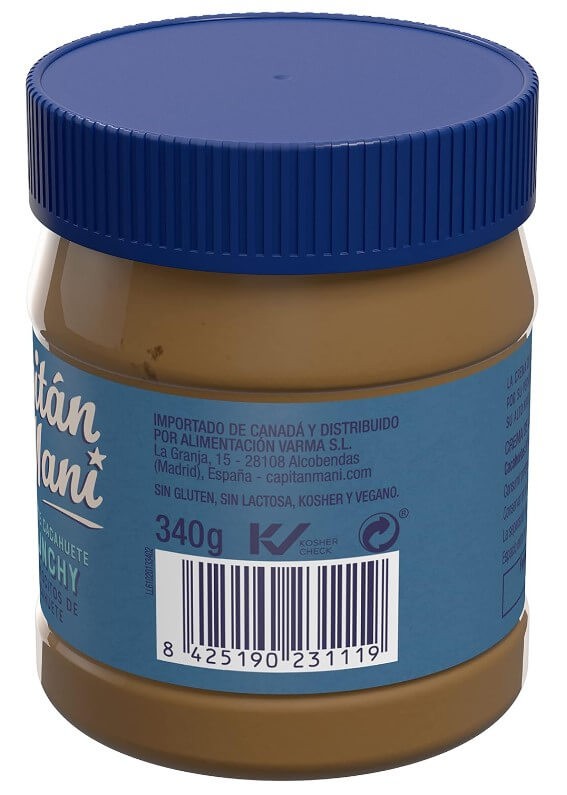 Capitán Maní Crema de Cacahuete Crujiente 340G