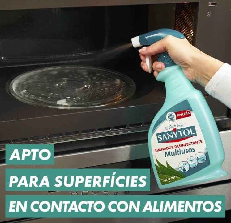 Sanytol Multiusos Desinfectante Eucaliptus Pack de 4 x 750 ml - Limpieza y Desinfección Sin Lejía