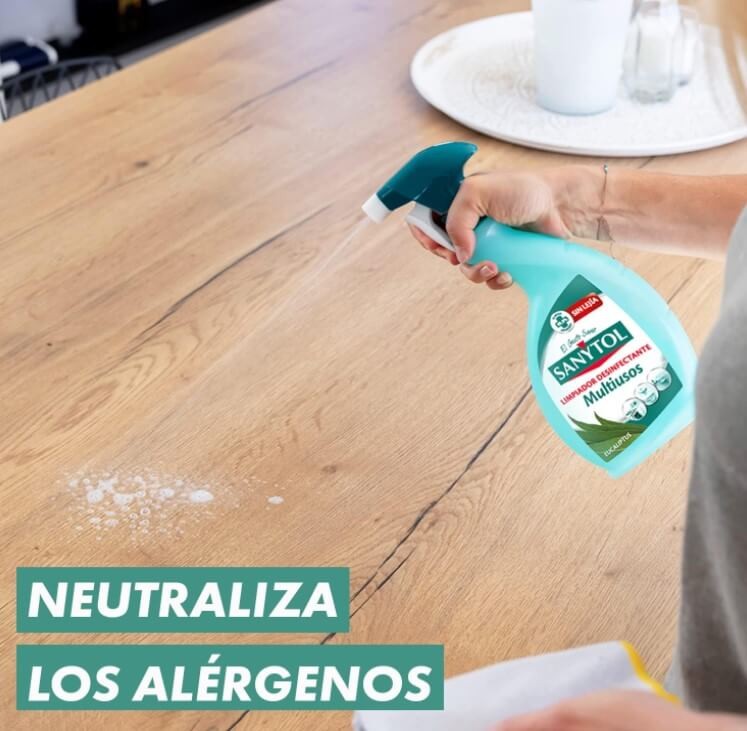 Sanytol Multiusos Desinfectante Eucaliptus Pack de 4 x 750 ml - Limpieza y Desinfección Sin Lejía