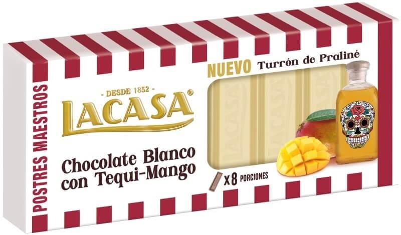 La casa Turrón de Praliné Chocolate Blanco con Tequi-Mango 225G