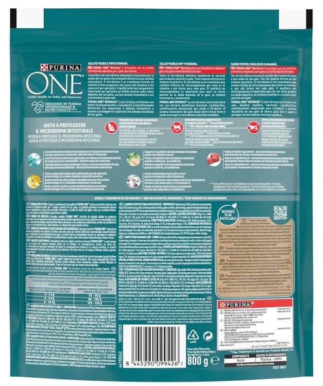 Purina ONE Bifensis Pienso Gato Esterilizado Adulto Buey y Trigo 800G – Nutrición Completa para Gatos Esterilizados