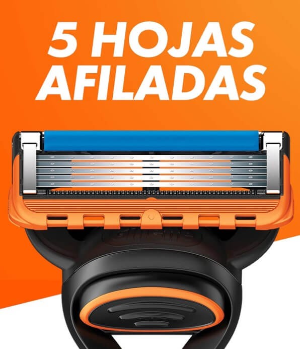 Gillette Fusion5 Recambios 4 Unidades – Precisión y Suavidad en Cada Afeitado