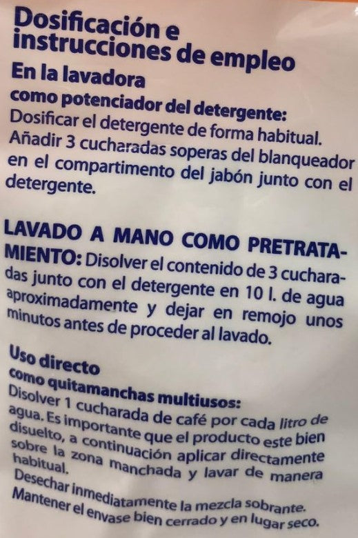 Ayala Percarbonato Sódico Blanqueador 750G - Blanqueador Ecológico para Ropa y Limpieza del Hogar