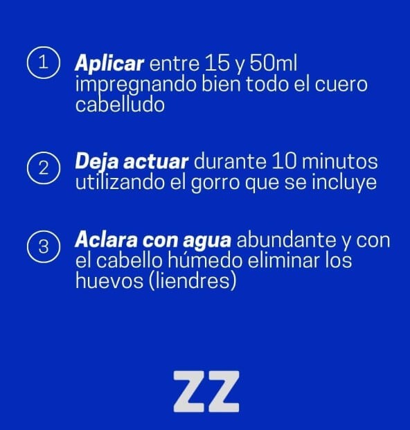 ZZ Loción Antipiojos 100 ml - Eliminación Eficaz de Piojos y Liendres