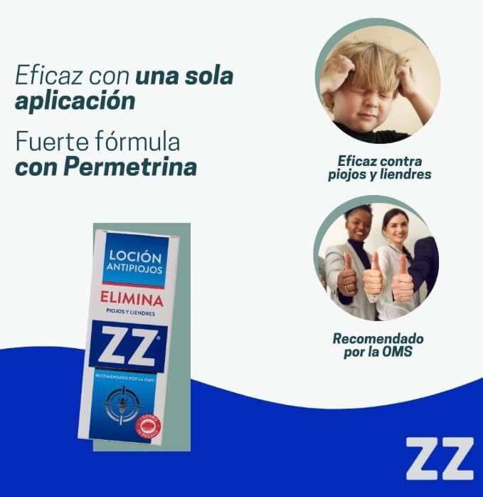 ZZ Loción Antipiojos 100 ml - Eliminación Eficaz de Piojos y Liendres