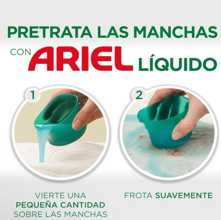 Ariel Detergente Lavadora Líquido Pack Ahorro 4 x 36+8 Lavados – Limpieza Eficaz Incluso en Agua Fría