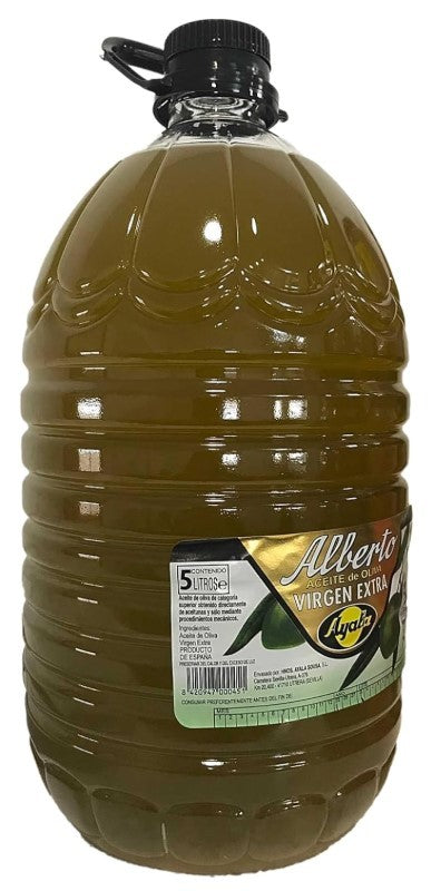 Aceite de Oliva Virgen Extra Sin Filtrar Alberto GFA 5L - Calidad Ayala y Sabor en Formato Familiar