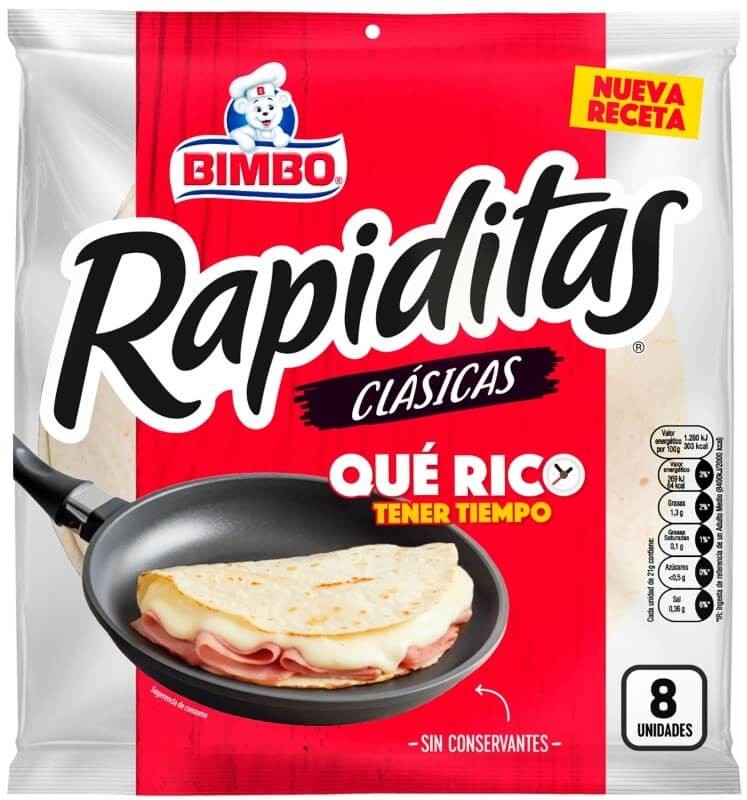 Bimbo Rapiditas Mini 8 Unidades 168G