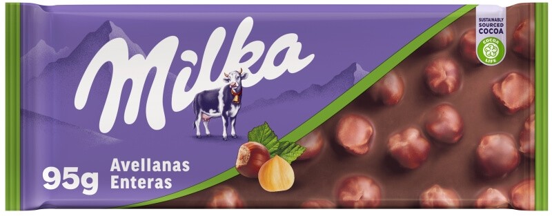 Milka Avellanas Enteras 95G