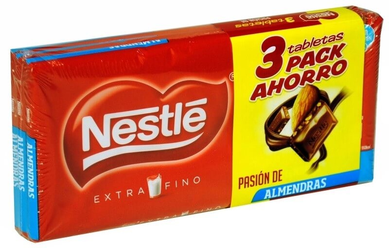 Nestlé Extrafino Pasión de Almendras Pack 3 x 123G