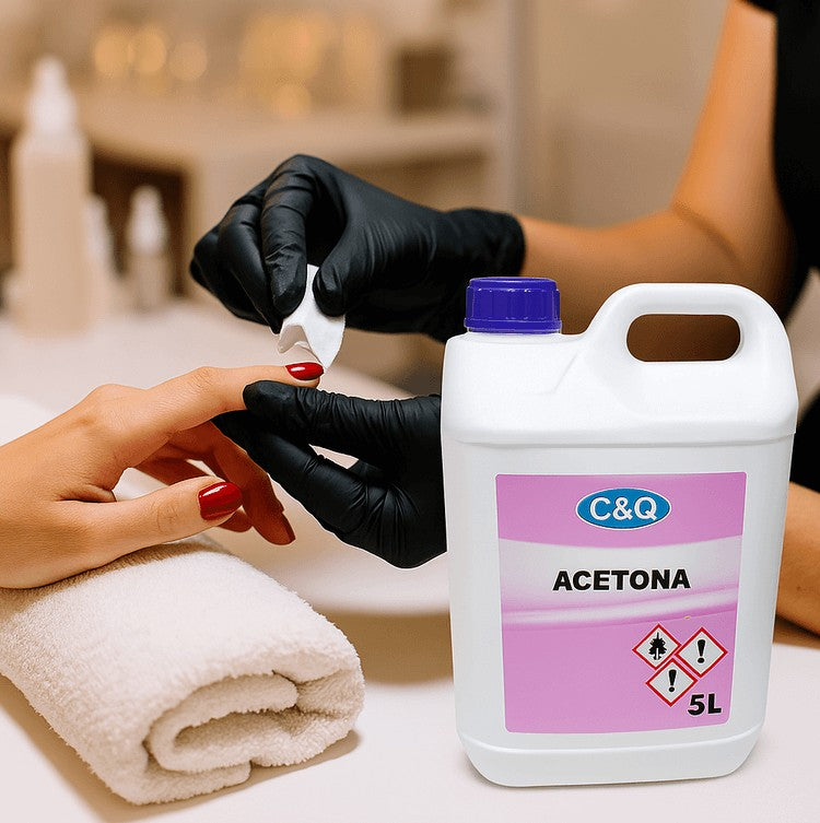 Acetona Pura 5L Profesional C&Q – Para Uñas, Limpieza y Esmaltes