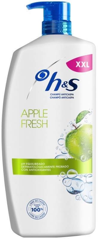 H&S Champú Anticaspa Apple Fresh 1L XXL – Frescor Duradero y Cuidado del Cabello