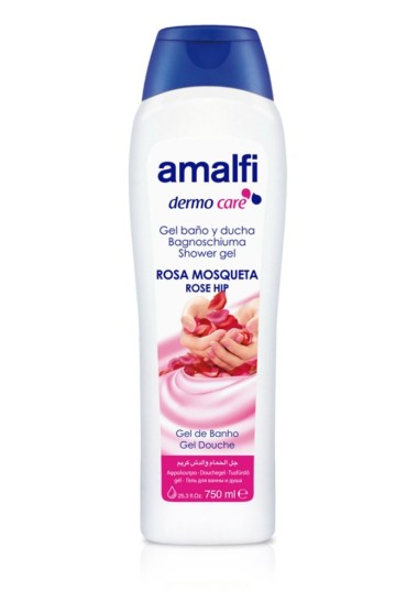 Amalfi Gel de Baño y Ducha Rosa Mosqueta 750 ml – Cuidado Suave para tu Piel