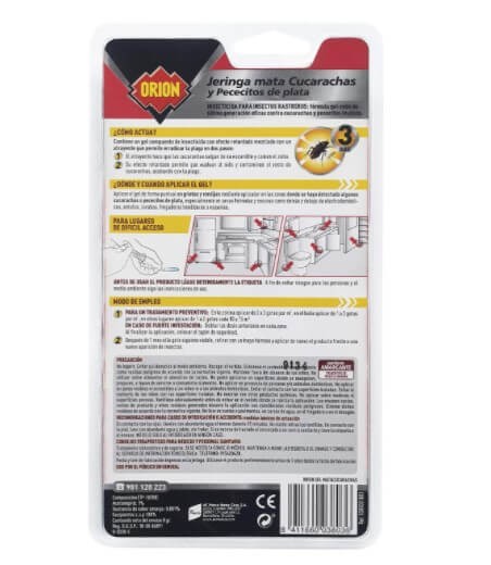 Orion Jeringa Gel Insecticida Cucarachas 8G - Elimina la Colonia en Solo 3 Días con Precisión Profesional
