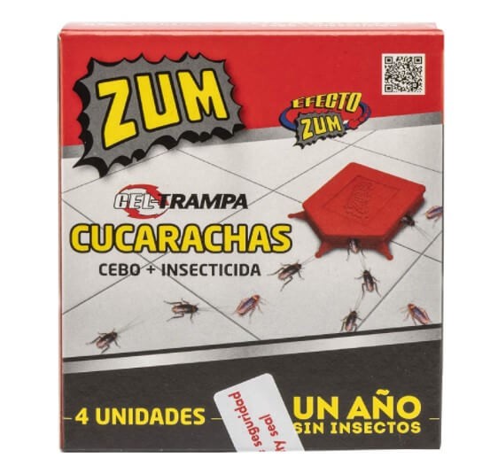ZUM Gel Trampa Cucarachas 4U – Protección Total contra Cucarachas durante Todo un Año