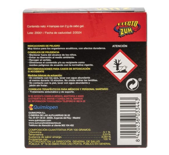 ZUM Gel Trampa Cucarachas 4U – Protección Total contra Cucarachas durante Todo un Año