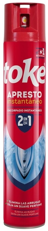 Toke Apresto Instantáneo 2 en 1 Spray 500 ml – Ropa Sin Arrugas y con Aroma Suave al Instante
