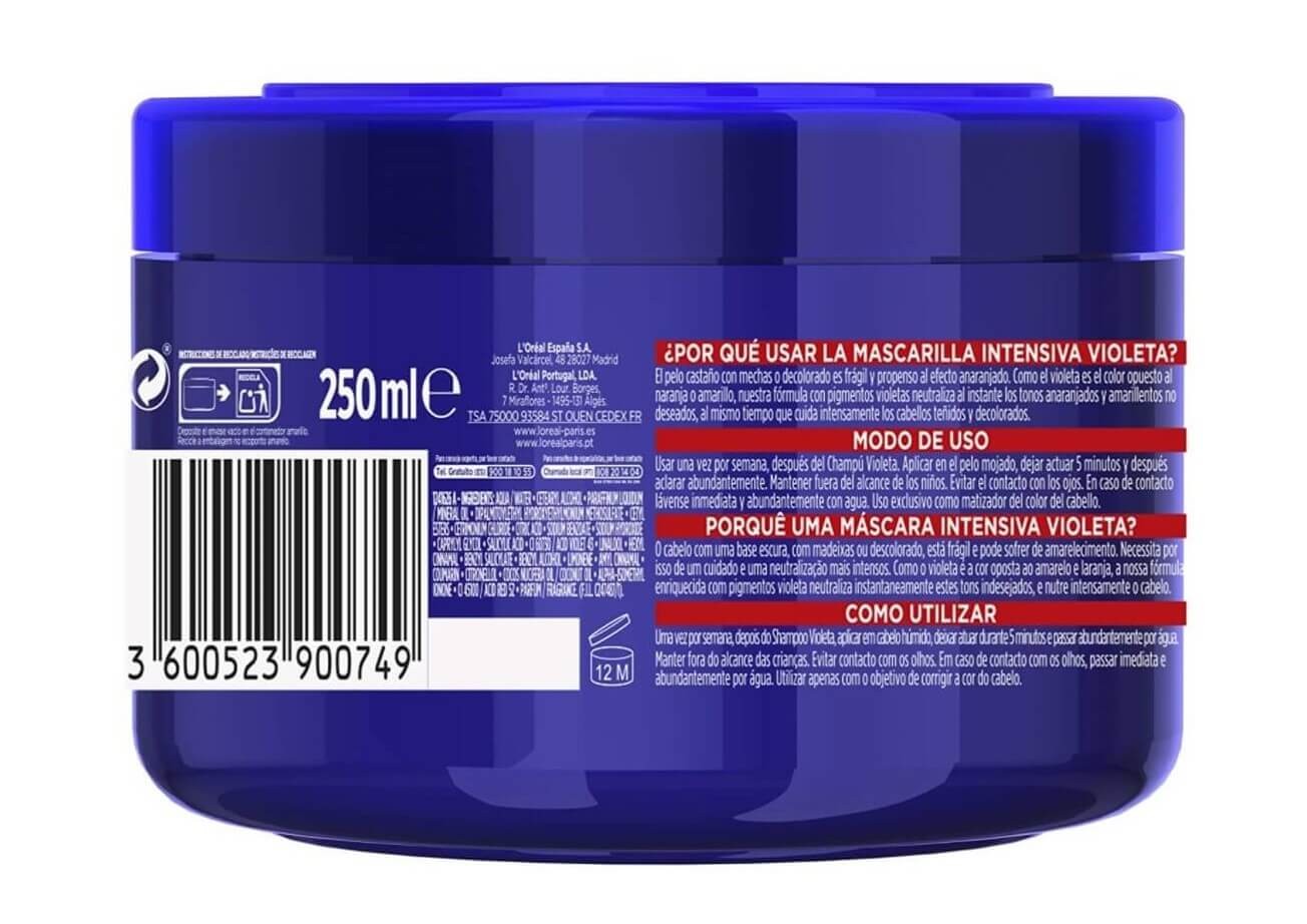 L'Oreal Elvive Color Vive Mascarilla Intensiva Violeta 250 ml