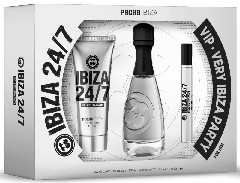 Pacha Estuche Ibiza 24/7 Vip Man Vapo 100 ml + Gel De Baño 75 ml + Vial 10 ml