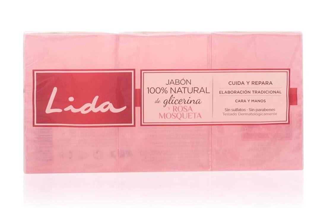 Lida Jabón 100% Natural Glicerina Rosa Mosqueta