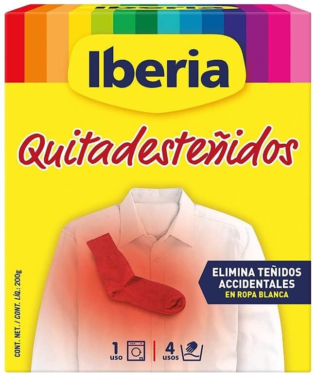 Iberia Quitadesteñidos 200 g - Elimina Teñidos Accidentales y Recupera tu Ropa Blanca