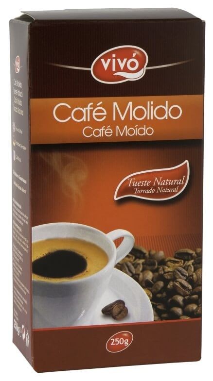 Vivo Café Molido Natural 250 g – Sabor y Aroma Auténtico en Cada Taza