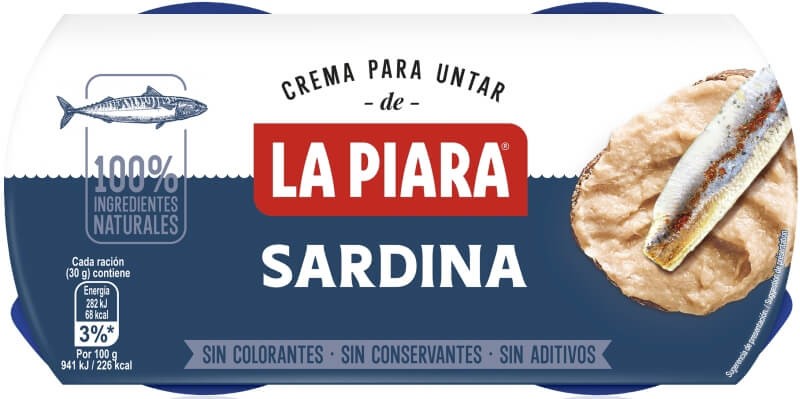 La Piara Paté De Sardinas 2 Unidades X 75 gr