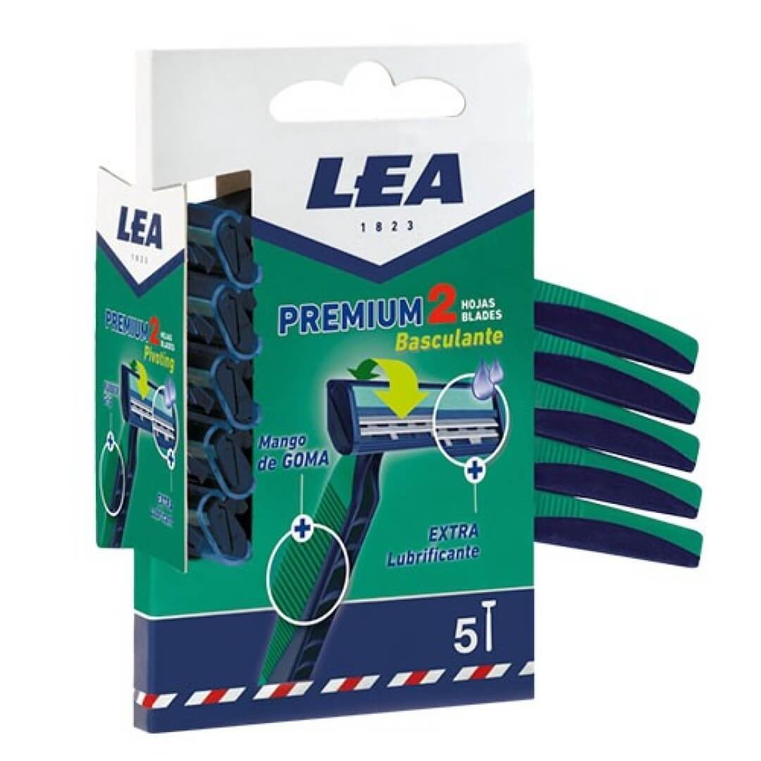 LEA Premium Cuchillas de Afeitar 2 Hojas 5 uds