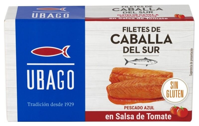 Ubago Caballa Del Sur En Tomate Peso Neto 85 gr Peso Escurrido 65 gr