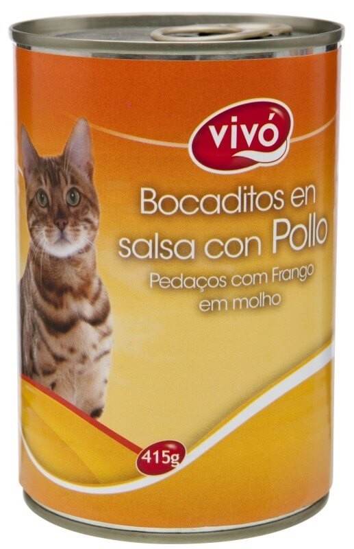 Vivó Bocaditos en Salsa con Pollo para Gato 415G - Delicia y Nutrición para tu Gato